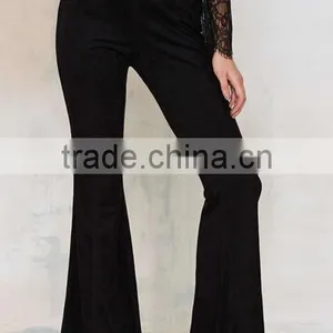 EY0113P Factory Custom Made Elegant Flare Trousers Latest Ladies Sexy Pants thumbnail-1