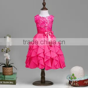Sleeveless V-Neck Lace Ivory Flower Girl Princess Party Dress 2~12Years CL008938-2 thumbnail-1