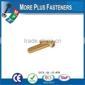 Made in Taiwan Brass Stainless Steel Zinc Plated Round Slot Machine Screw thumbnail-2
