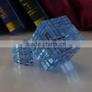 China Blue Crystal Cube Crystal Souvenirs Award Trophy for Gift thumbnail-1