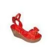 9cm Heels Top Quality PU Upper /Lining Material Summer Red Size 36-41 Ladies Wedge Sandals thumbnail-1