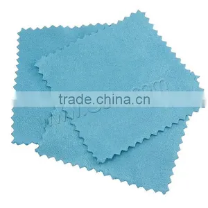 Hot Selling Blue Square Velveteen Custom Jewelry Polishing Cloth thumbnail-1