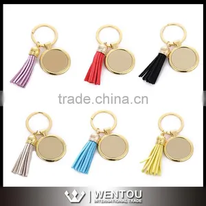 Personalised Suede Leather Tassel Key Chain thumbnail-1