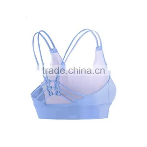Women High Impact Strappy Cross Criss Gym Active Sports Bra thumbnail-4