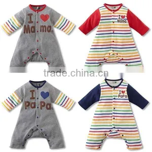2016 Autumn Sweet Heart Colorful Stripes Long Sleeve Babysuits thumbnail-1