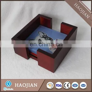 Square Coaster Rack Square Wine Rack Olive Wood Racks for Glass Coasters thumbnail-1