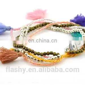 Custom Promotional Gift Leisure Fashionable Tassel Bracelet Stone Charm Bracelet thumbnail-5