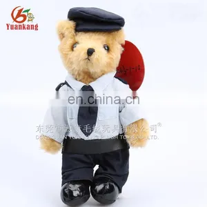 Custom Uniform Plush Teddy Bear Stuffed Police Officer Bear Toys With Hat and Suit Wholesale thumbnail-1