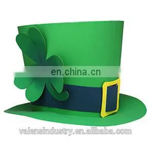 OEM Wholesale Funny St. Patricks Day Green Leprechaun Top Hat for Buckle Fancy Dress Costume thumbnail-1