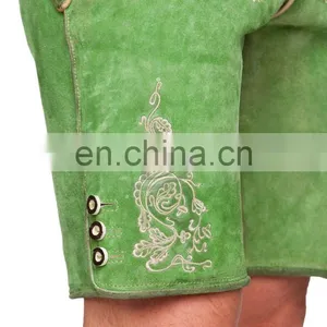 German Bavarian Oktoberfest Trachten Men Short Kurze Lederhosen (Traditional Garments) thumbnail-3