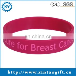 2014 Custom Fashion Debossed Logo School Silicon Wristband thumbnail-1