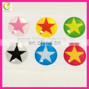 Fashionable World Popularly 1set With 6pcs Cartoon Style Epoxy Resin+sticky Vinyl Home Button Sticker for Iphone 5s thumbnail-1