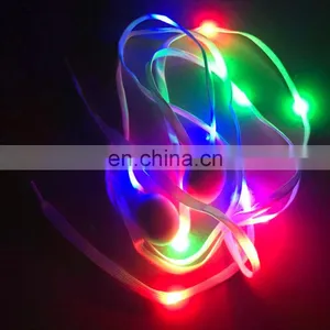 Most Promotional Gift LED Nylon Shoelace,Custom Logo Printed LED Nylon Shoelace, LED Glowing Shoe Lace thumbnail-1