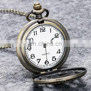 Round Shape Hollow Out Bird Peacock High Quality Cheap Pocket Watch Woman thumbnail-4