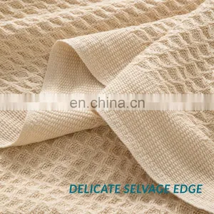 High Quality Cotton Material Fade Resistance Sand Wash Waffle Blanket thumbnail-5