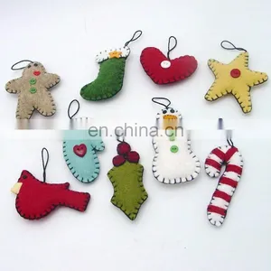 Wholesale Wall Hanging Craft Felt Christmas Tree Ornaments for Children thumbnail-6