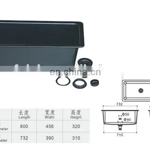Chemical Lab Accessories PP Acid Resistant Laboratory Sinks With Overflow thumbnail-4