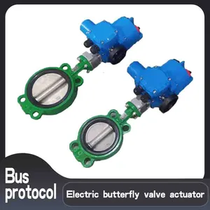 Electric Valve Electric Actuator DN40 Wafer Type Electric Butterfly Valve thumbnail-1