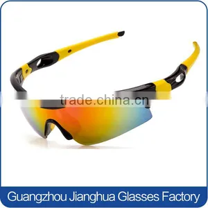Popular Fashional Shiny Black Revo Lens Anti Slip Riding Sunglasses thumbnail-3