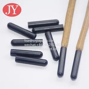 25mm Glossy Black Color Plastic Aglet for Hoodies OEM Shoe String Aglet Boot Shoe Laces Buckle thumbnail-1