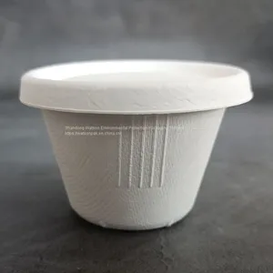 Takeout Eco-Friendly Disposable Compostable Biodegradable Envase Bagasse 4oz Sauce Mini Sugarcane Bagasse Pulp Cup thumbnail-3