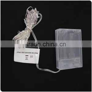 Battery Operated Warm White Copper Wire With Little Stars Mini Led Christmas Lights thumbnail-3