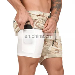 Custom Logo Men's Jogger Printing Workout Men Sport Fitness Gym Running Shorts thumbnail-5
