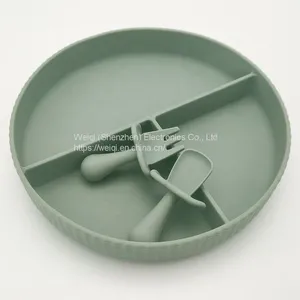 Silicone Baby Divided Plate Suction Feeding Plate Set thumbnail-1