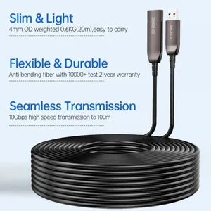 Shenzhen OEM Factory Wholesale USB3.0 Active Optical Fiber Extension Cable Type-A Male to Female for CCTV and Video Conference Cam thumbnail-2