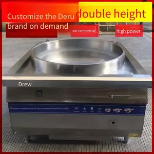 Commercial Electromagnetic Large Wok Stove, Concave High-power Electric Stove for Canteens, Electric Stir-fry Stove for School Restaurants, Brine Pot for Restaurants thumbnail-1