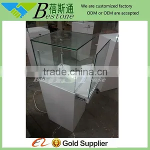 Customized Glass Wooden Jewellery Display Stand With Sliding Door thumbnail-1