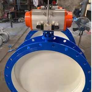 Hugong Valves, Lianggong Valves, Jingdie Valves, Pneumatic Flange Butterfly Valves thumbnail-1