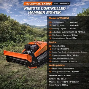 Vigorun Industrial MTSK800 Grade 4-Stroke 420cc Gasoline Engine Robotic Lawn Mower With High Torque and Hammer Feature thumbnail-1