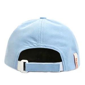 Baseball Cap Solid Light Blue Curved Brim Raised Letter Embroidery Daily Street Fashion Headwear thumbnail-5