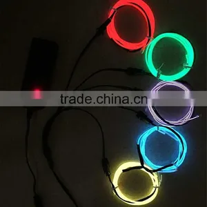 Portable 3V(2*AA-NOT Included)1.3mm EL Wire Kits thumbnail-2