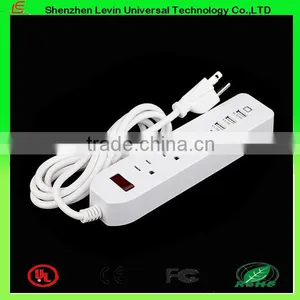 CE Cheap Extension Power Plug 6 Gang Multi USA Extension Socket USB thumbnail-4