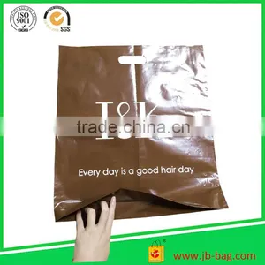 Thick Plastic CLEAR Frosty Die Cut Handle Frosted Gusset Bag Customized thumbnail-3