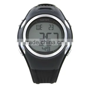 DW177 Black Color Digital Rubber Chrono, Timer, Alarm ,heart Rate Monitor Watch thumbnail-2