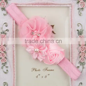 2016 Baby Girl Hair Accessories Various Flower Elastic Headband for Kids Handmade Baby Headbands thumbnail-6