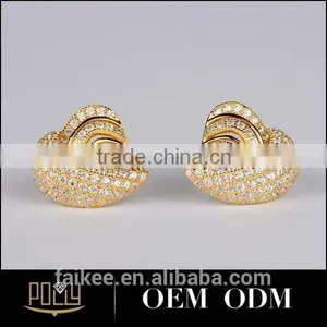 Hot Sell New Goods 925 Sterling Silver Crystal Earring Cuffs thumbnail-1