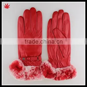 Fur Glove Rex Rabbit Cuff Genuine Hand Gloves Manufactures in China thumbnail-1