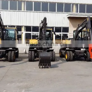 Excavator Hydraulic Control Valve, Excavator for Sale, Hydraulic Excavator,8T Wheel Excavator, Mini Excavator, Excavator thumbnail-1