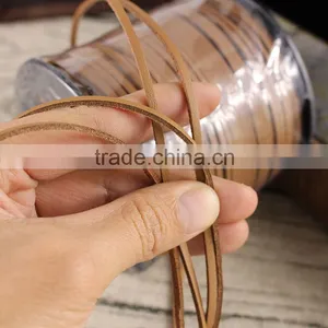 ST1035 Light Brown Flat Leather Cords, Jewelry Beading Thread Lace Quality Choice thumbnail-2
