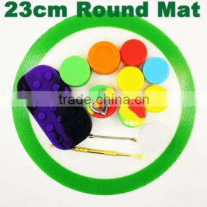 23 Diameter Silicone Bho Oil Mats Fda Slick Dab Jar Pads Silicone Rubber Pad for Dab Wax Concentrate Mats Silicon thumbnail-2