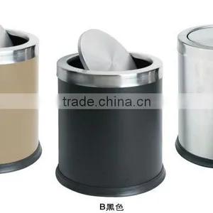 Stainless Steel Swing Lid Waste Bin thumbnail-3