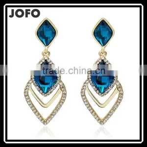 2016 New Arrival Crystal Drop Earrings For Women Brinco Wedding Earring Vintage Boucles Oreille Ruby-jewelry thumbnail-1