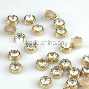 Hot Fix Rimmed Stones, Hot Fix Convex Studs With Crystal Chatons, Hot Fix Studs thumbnail-1