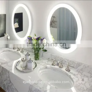 Hot Sale Modern Round Illuminated Frameless Bathroom Led Lighted Makeup Mirror thumbnail-6