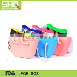 Factory Direct Wholesale Selling Silicone Handbags Silicone Shopping Bag Silicone Beach Bag Tote Bag thumbnail-1