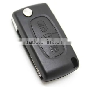 Uncut Blade Folding Remote Key Case Shell Replacement for CITROEN C3 2 BUTTON Flip Switchblade Key Protection Cover thumbnail-2